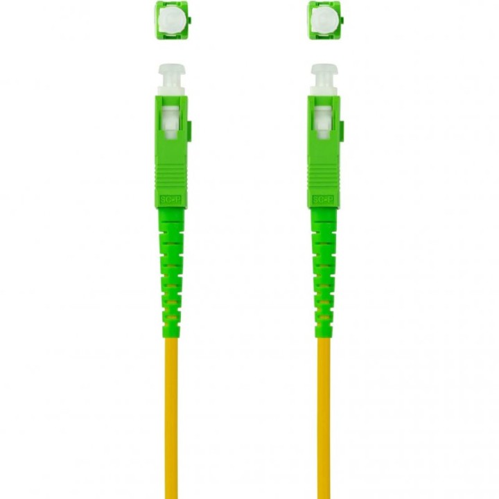 Nanocable Cable de Fibra Óptica SC/APC Monomodo G657A2 3m Amarillo