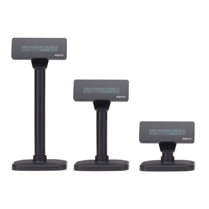 Approx appVFD01 Visor de Cliente VFD para TPV Negro