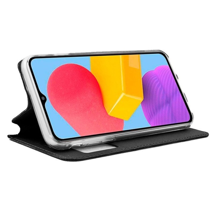 Cool Funda Flip Cover Liso Negro para Samsung Galaxy M13 M135