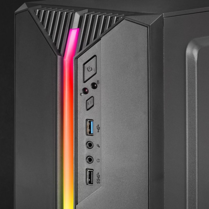 Mars Gaming MC-S1 Caja PC Micro-ATX Ultra-Compacta ARGB 12 Modos USB 3.0 Ventana Negro