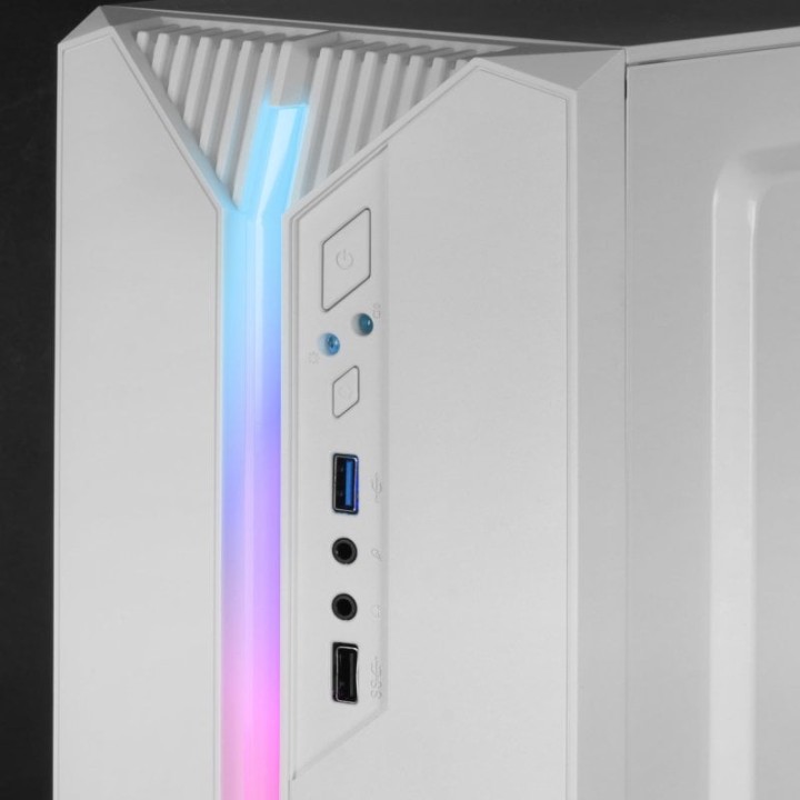 Mars Gaming MC-S1 Caja PC Micro-ATX Ultra-Compacta ARGB 12 Modos USB 3.0 Ventana Blanco