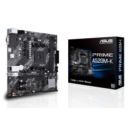 ASUS PRIME A520M-K:(AM4) 2DDR4 SATA3 HDMI VGA RJ45 mATX