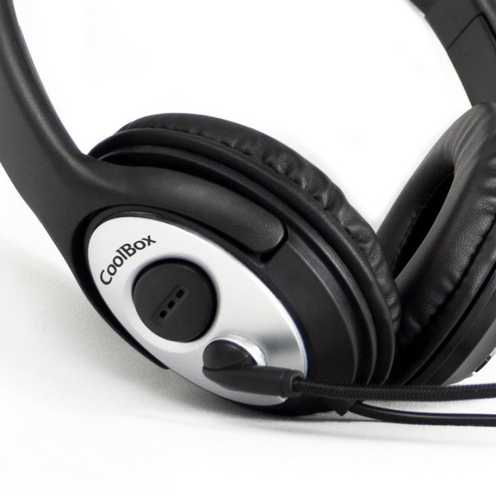 CoolBox CoolChat 3.5 Auriculares con Micrófono Negro/Plata