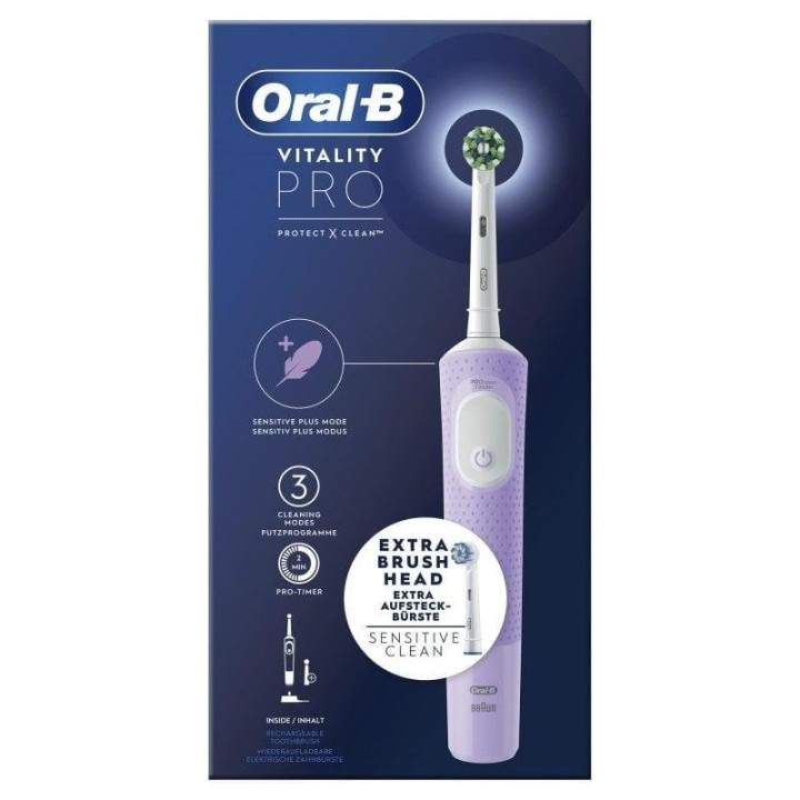 Oral-B Vitality Pro Cepillo Eléctrico Morado + Cabezal Extra