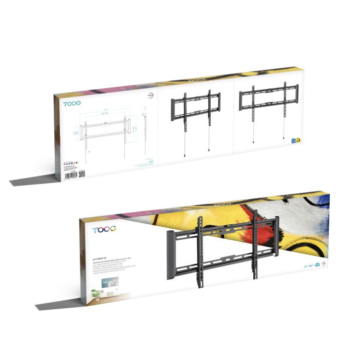 Soporte Pared TooQ 37"-80" Fijo Máx. 75Kg (LP1083F-B)