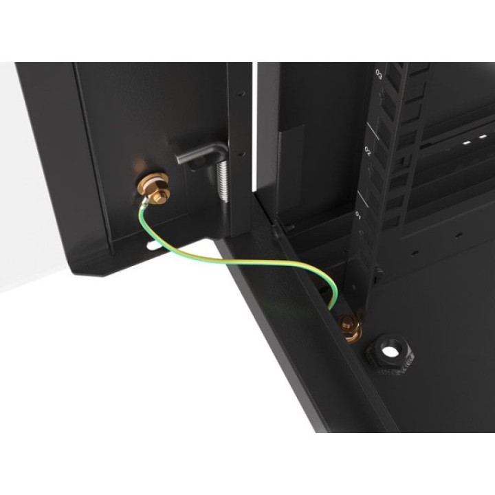 Armario Rack Lanberg WF01-6427-10B 27U Wallmount 19" 60kg Acero Negro Vidrio Templado IP20