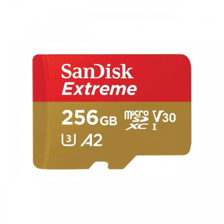 SanDisk Extreme microSDXC 256GB UHS-I A2 V30 Clase 10 con Adaptador