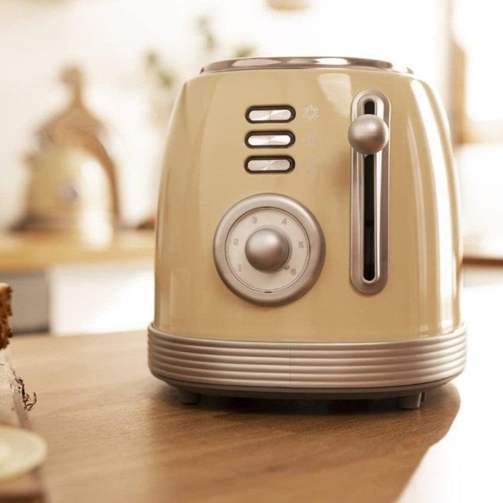 Cecotec Toast&Taste 800 Vintage Light Yellow Tostadora Doble Ranura Extra Ancha 850W