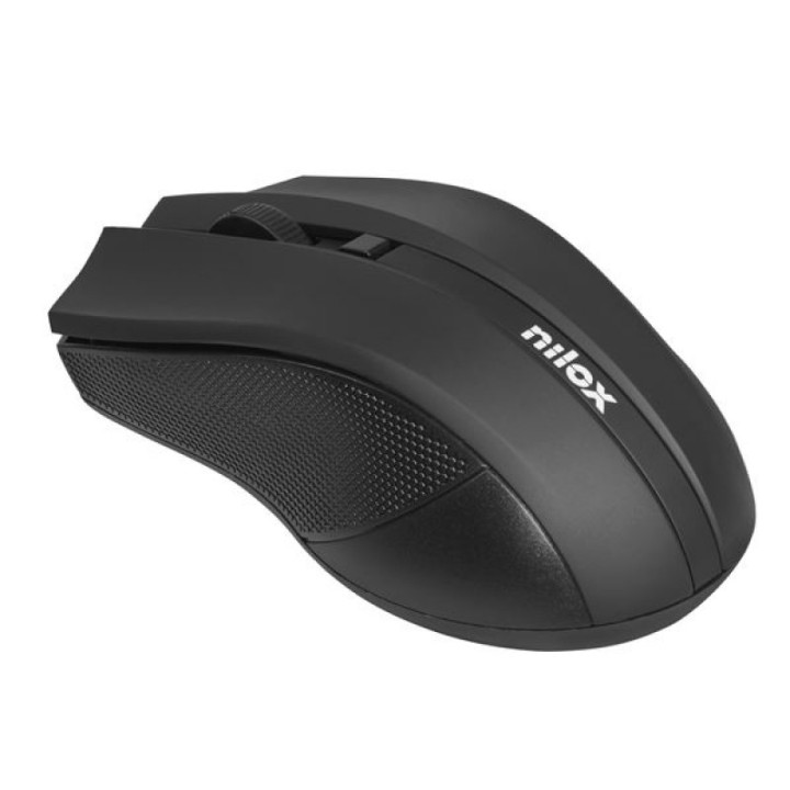 Nilox Ratón Óptico Inalámbrico Ambidestro 1600DPI Negro