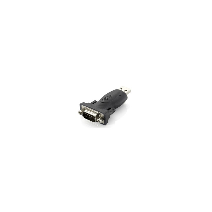 Adaptador EQUIP USB 2.0/M a RS232/M Negro (EQ133382)