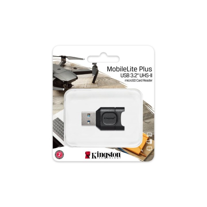 Kingston MobileLite Plus Lector de Tarjetas microSD UHS-II USB 3.2 Gen 1 Negro