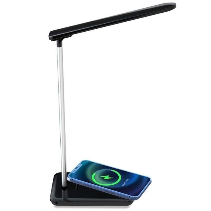 Lámpara Cool Fold LED con Base de Carga Inalámbrica Qi Negro