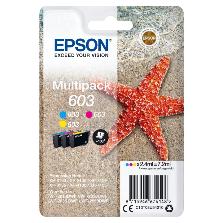 Tinta Epson 603 Tricolor Estrella de Mar (C13T03U54010)