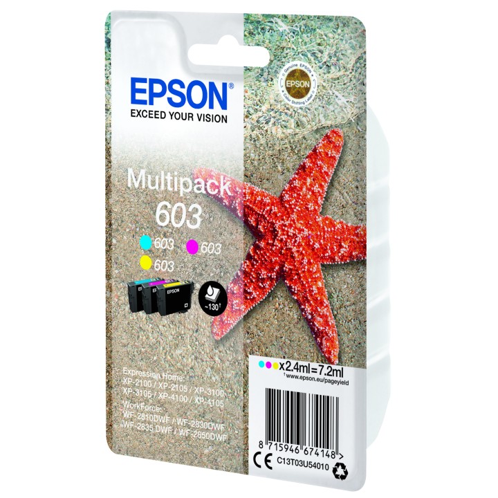 Tinta Epson 603 Tricolor Estrella de Mar (C13T03U54010)