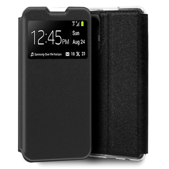 Cool Funda Flip Cover Liso Negra para Xiaomi Mi 12 Lite
