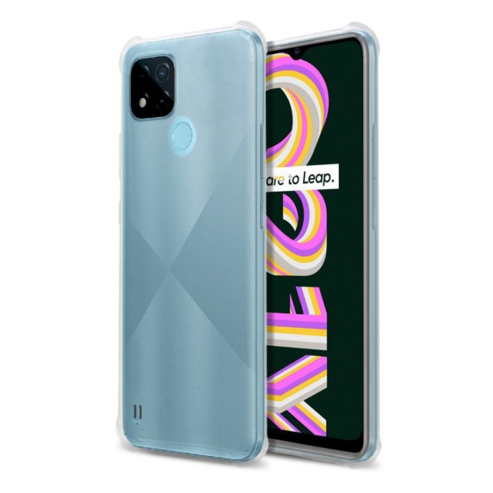 PcCom Essential Funda Antishock Transparente para Realme C21
