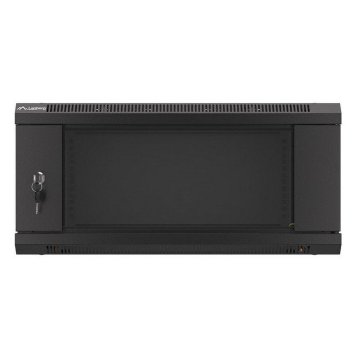 Armario rack mural Lanberg WF01-6404-10B 4U IP20 acero laminado puerta vidrio negro