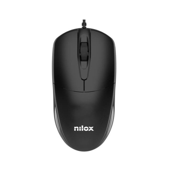 Ratón NILOX Óptico USB-A 1200dpi Negro (MOUSB1011)