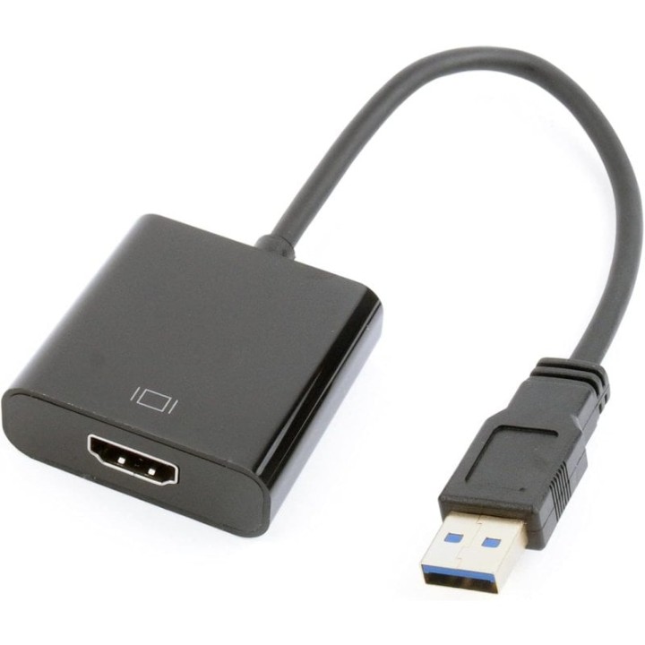 Gembird A-USB3-HDMI-02 Adaptador HDMI a USB 3.0 Hembra/Macho Negro