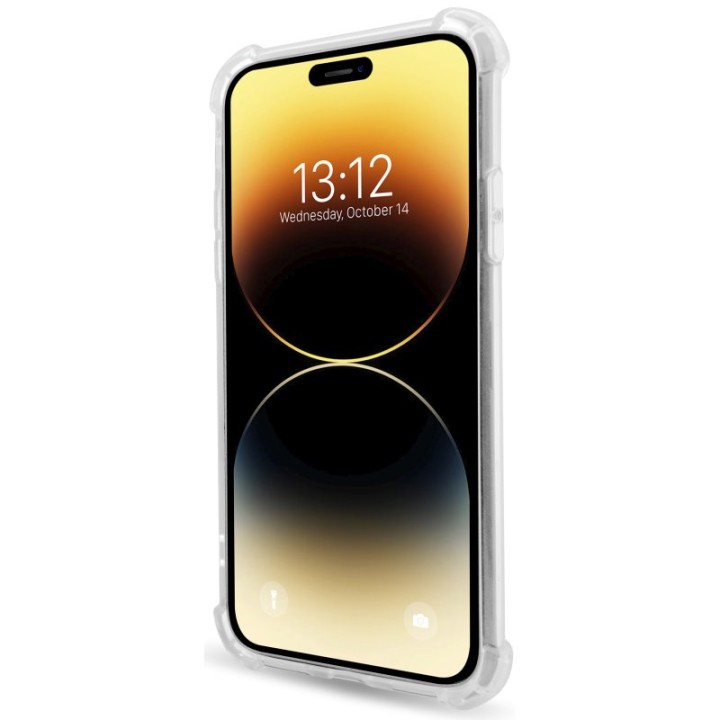 PcCom Essential Funda Antishock Transparente para iPhone 14 Pro