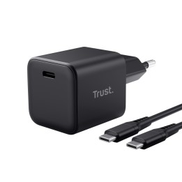 Cargador Pared Trust Maxo 65W USB-C +cable Negro(26046)