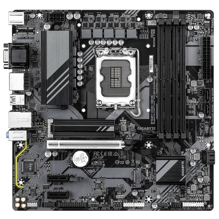 GIGABYTE B760M DS3H GEN5: (1700) 4DDR5 VGA HDMI mATX