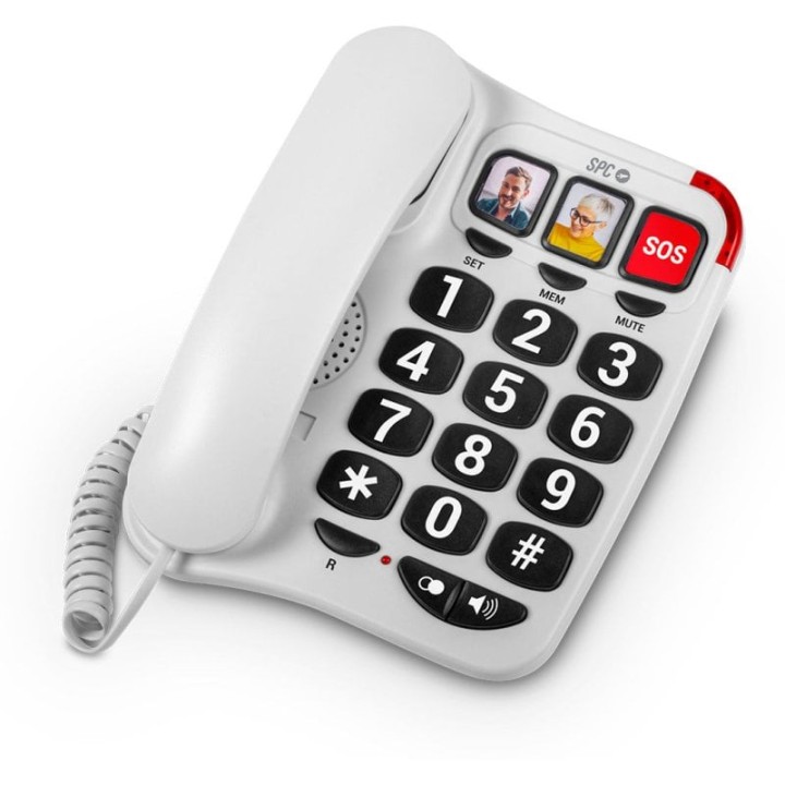 SPC Comfort Numbers 2 Teléfono Sobremesa para Mayores Blanco