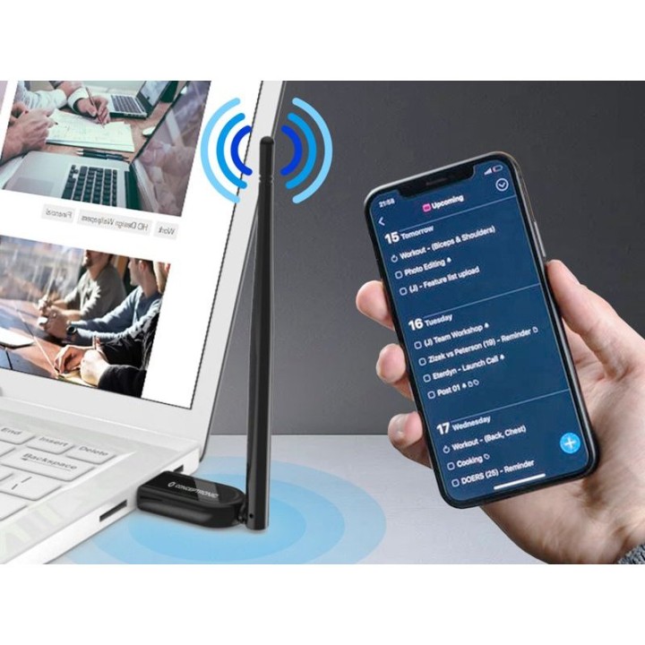 Conceptronic Adaptador Bluetooth 5.1 con Antena Externa