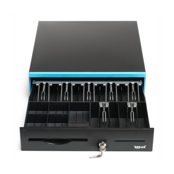 Iggual IRON-30B Cajón Portamonedas 42cm Negro
