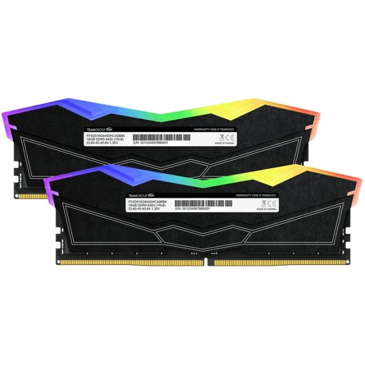 Team Group T-Force Delta RGB DDR5 6000MHz 32GB 2x16GB CL30 Dual AMD EXPO e Intel XMP Negro