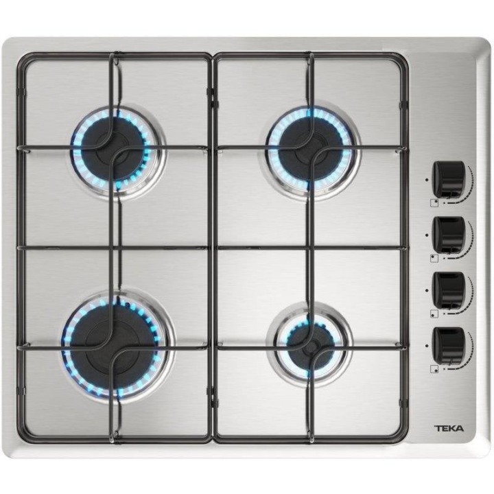 Teka HLX 640 KL Placa de Gas Natural 4 Zonas 58cm Acero Inoxidable