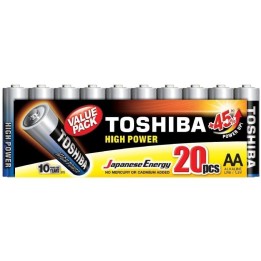 Toshiba High Power Pack de 20 Pilas Alcalinas AA LR06 1.5V