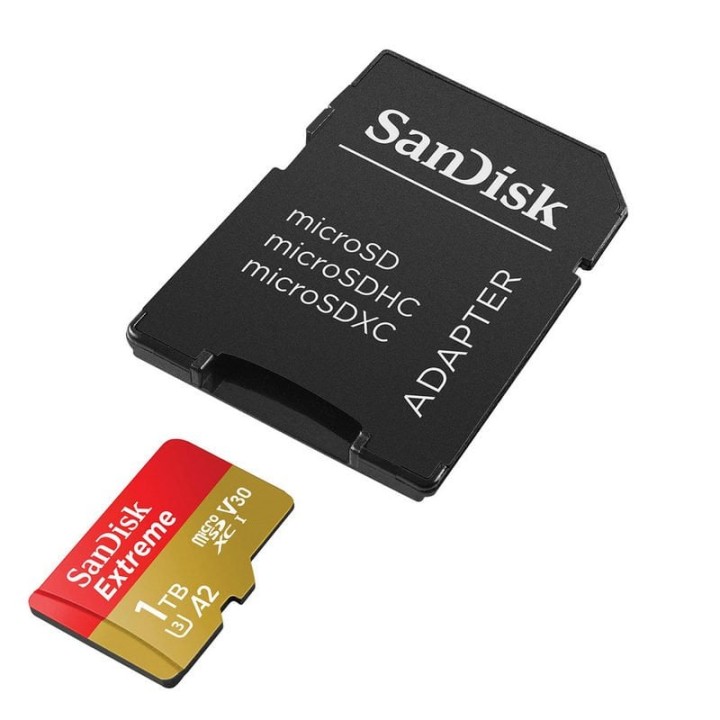 SanDisk Extreme MicroSDXC 1TB UHS-I A2 V30 Clase 3 con Adaptador SD
