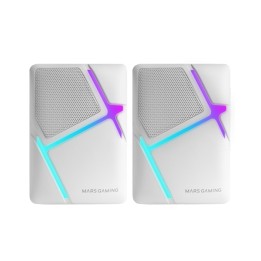 Altavoces Mars Gaming 2.0 RGB 10W 3.5mm Blancos (MSHW)