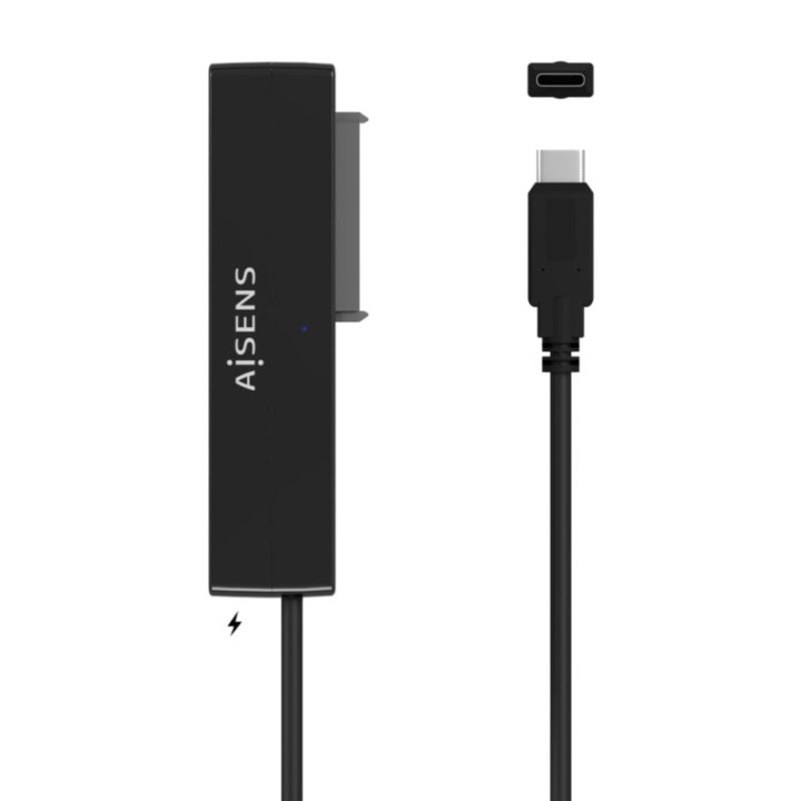 Aisens Adaptador para Discos Duros 2.5"/3.5" SATA a USB-C 3.0 con Alimentador