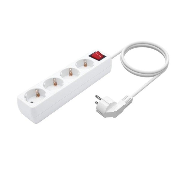 Aisens Regleta con Interruptor 4 Tomas 1.4m Blanca