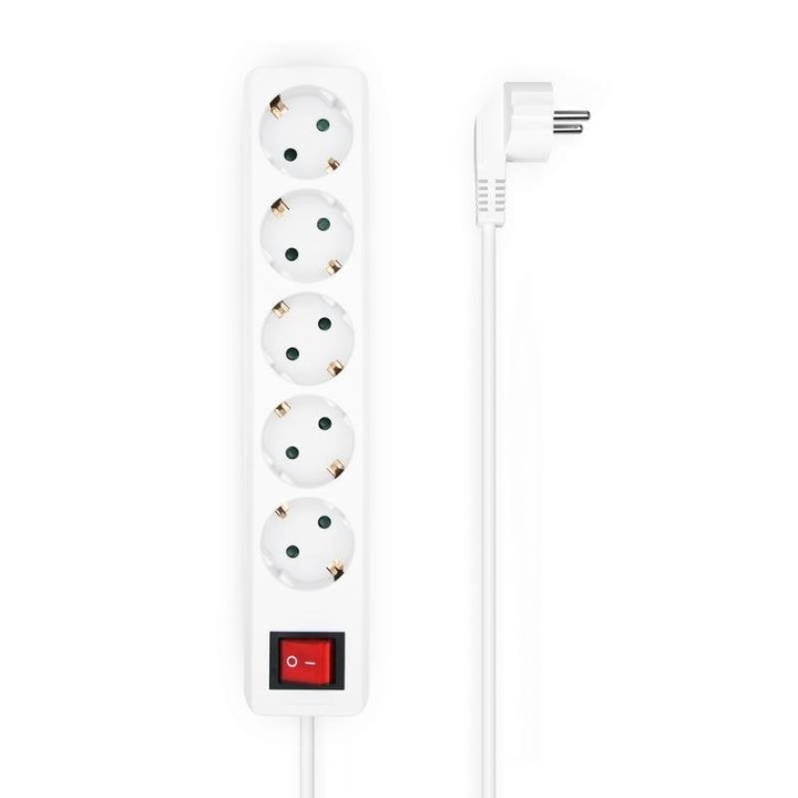 Aisens Regleta con Interruptor 5 Tomas 1.4m Blanca