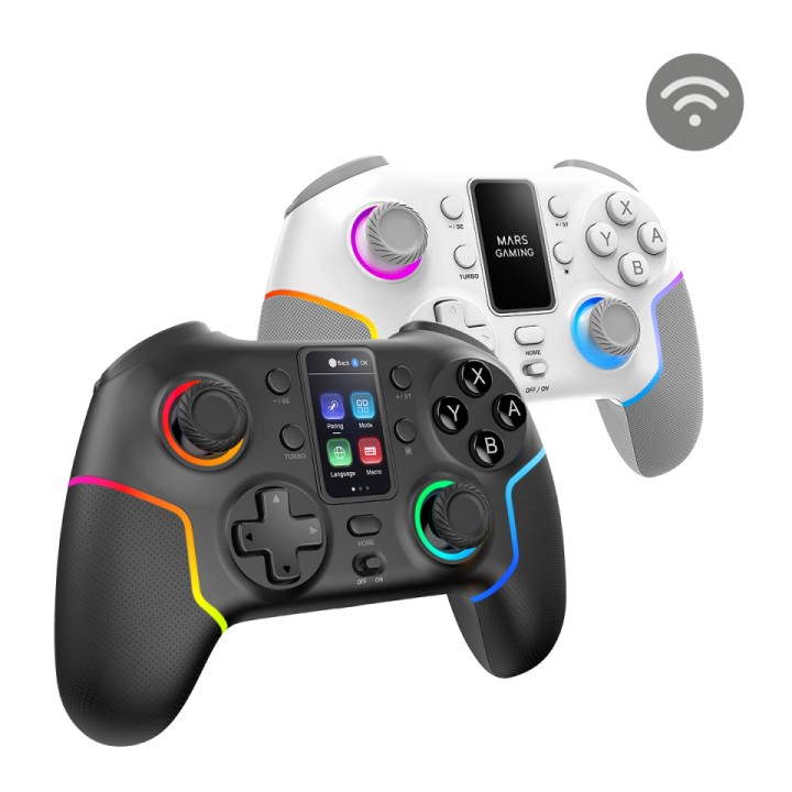 GamePad Mars Gaming Inalámbrico BT ARGB Negro (MGPV3)