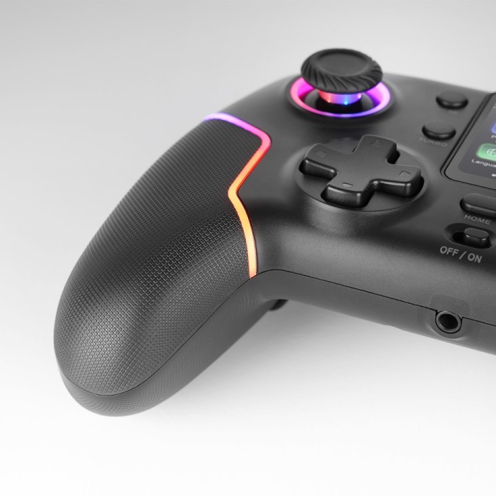 GamePad Mars Gaming Inalámbrico BT ARGB Negro (MGPV3)