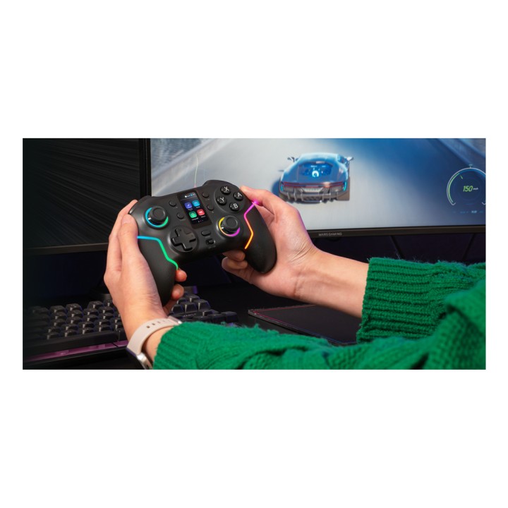 GamePad Mars Gaming Inalámbrico BT ARGB Negro (MGPV3)
