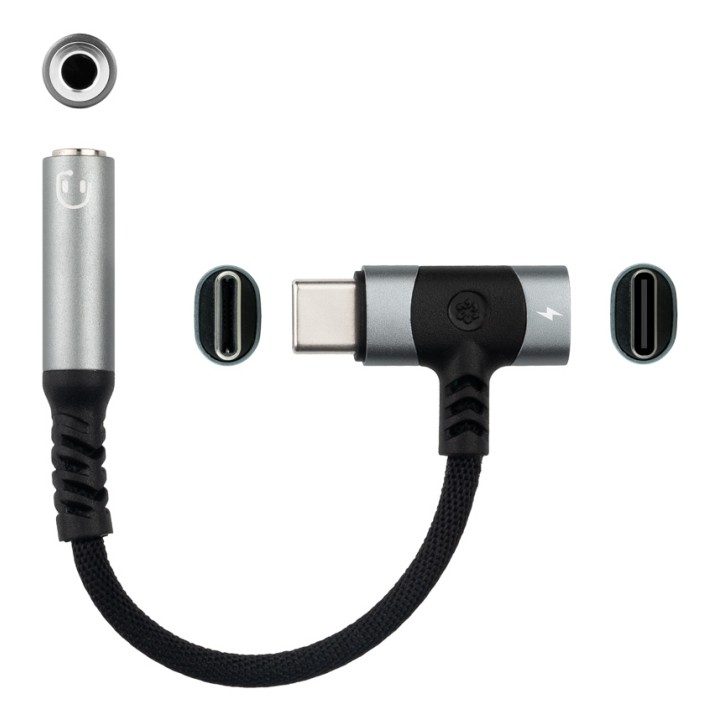 Nanocable USB-C/M+USB-C/H a 3.5mm 0.1m (10.24.1207)