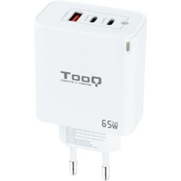 TooQ TQWC-GANQC2PD65WT Cargador de Pared 2xUSB-C/USB 2.0 65W Blanco