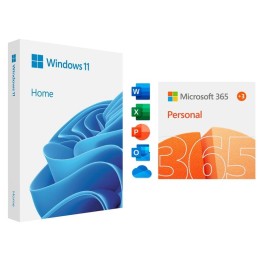 Microsoft Windows 11 Home Licencia Permanente FPP USB + 365 Personal 12+3 Meses Extra Descarga Digital