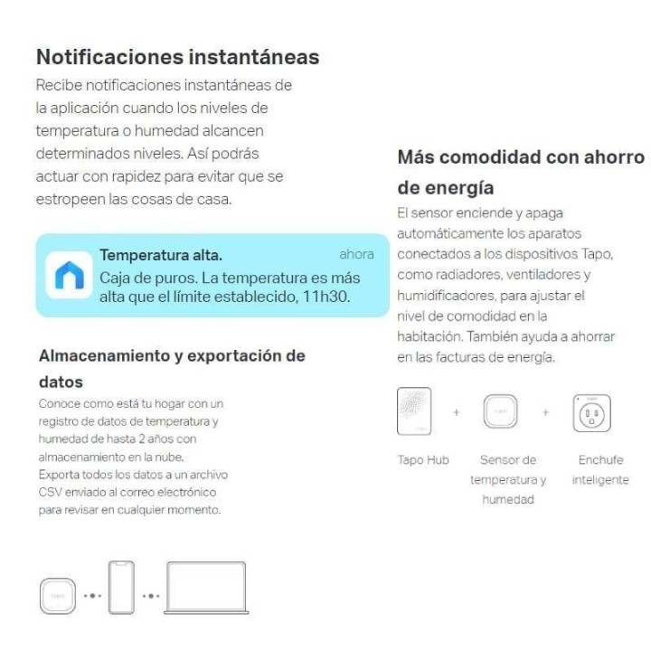 TP-Link Tapo T310 Sensor de Temperatura y Humedad Inteligente