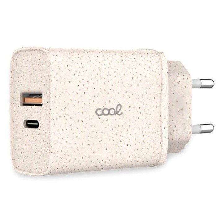 Cool ECO Cargador de Pared PD Dual USB-C/USB 20W