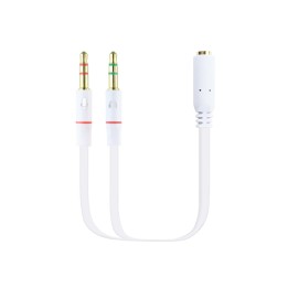 Adaptador Nanocable 3.5mm/H a 2x3.5mm/M (10.24.1203)