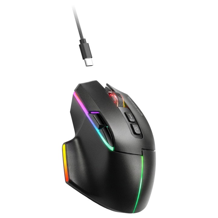 Ratón Mars Gaming RGB RF/BT/USB-A Negro (MMWVECTOR)