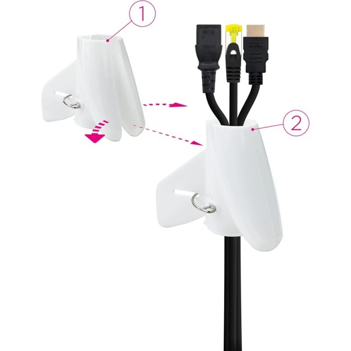 Nanocable Organizador de Cables Flexible 1m Blanco