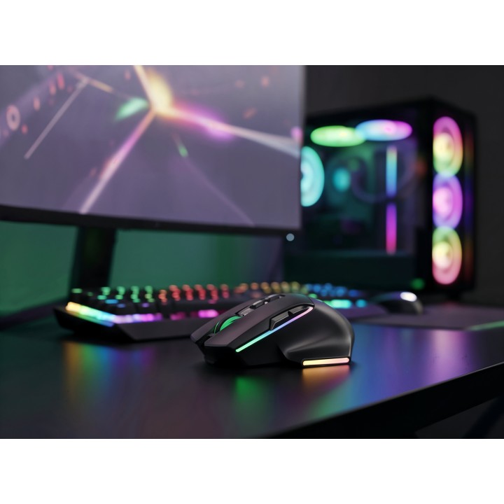Ratón Mars Gaming RGB RF/BT/USB-A Negro (MMWVECTOR)