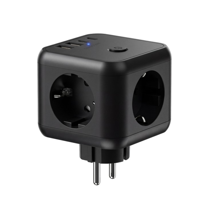 Cargador Mars Gaming 3Schuko 2xUSB-A 2xUSB-C (MDCUBE20)